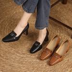 Handcrafted Leather Women's Shoes: Luxurious Elegance(Edfmr61937)