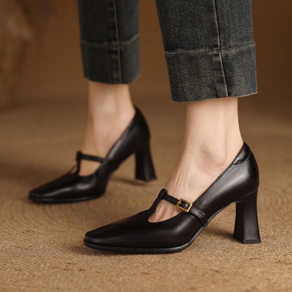 Exquisite Handcrafted Genuine Leather Women's Shoes for Luxurious Elegance(Edfmr61966)