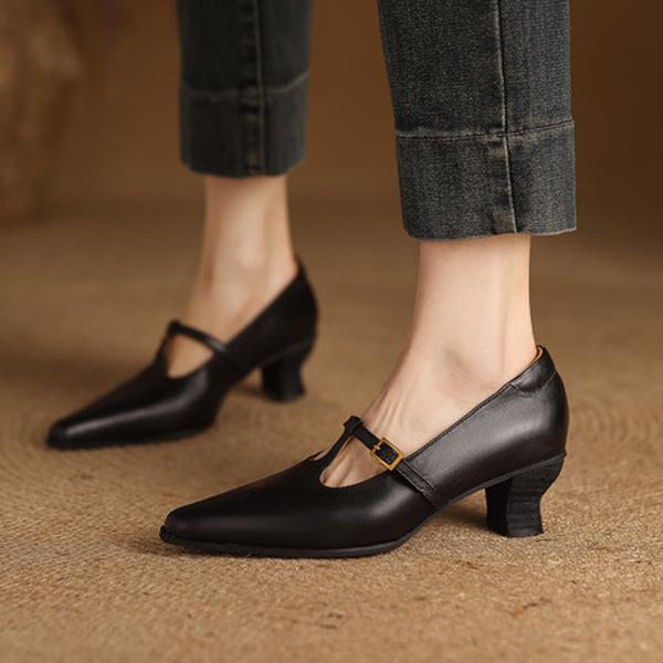 Exquisite Handcrafted Leather Shoes for Elegant Women(Edfmr85361)