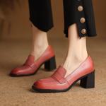 Handcrafted Luxury Leather Women's Shoes for Elegance(Edfmr79085)