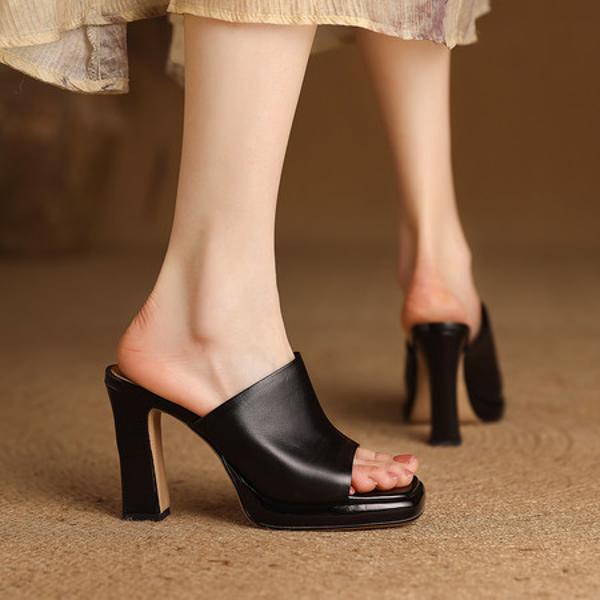 Elegant Handcrafted Leather Women's Shoes - Luxurious Craftsmanship(Edfmr78275)