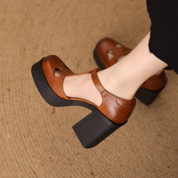 Exquisite Handcrafted Leather Women's Shoes: Luxurious Elegance(Edfmr85781)