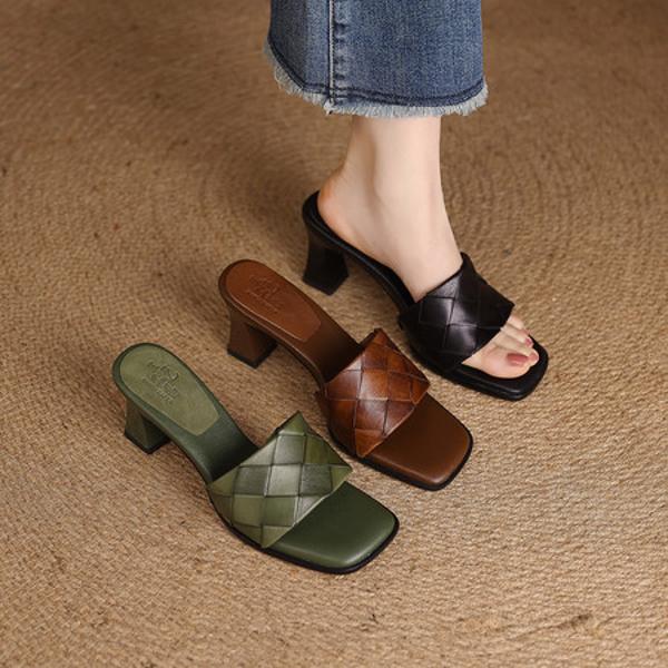 Handcrafted Genuine Leather Women's Shoes: Exquisite Craftsmanship & Elegance(Edfmr86592)