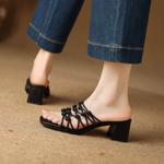 Exquisite Handcrafted Genuine Leather Women's Shoes: Elegance Meets Luxury(Edfmr103)