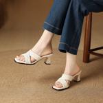 Handcrafted Luxurious Leather Women's Shoes: Exquisite Quality & Timeless Elegance(Edfmr107)