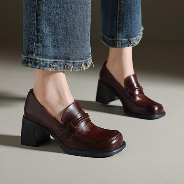 Handcrafted Leather Women’s Shoes: Elegant Luxury with Exquisite Craftsmanship(Edfmr117)