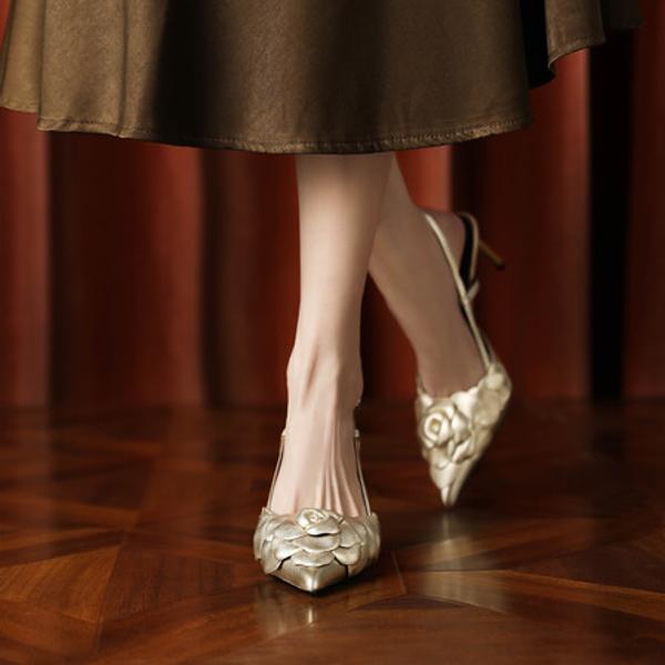 Handcrafted Luxury Leather Women's Shoes with Elegance(Ediandian8G8081)