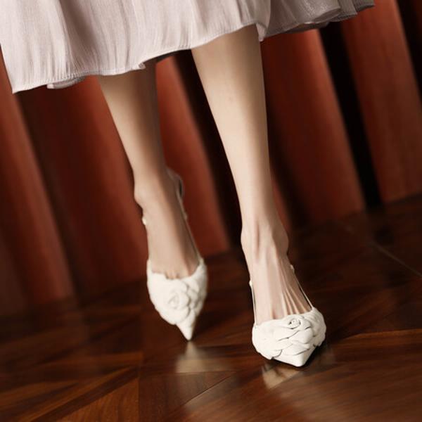 Handcrafted Luxury Leather Women's Shoes with Elegance(Ediandian8G8081)