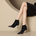 Elegantly Crafted Handmade Leather Women's Shoes – Luxurious Quality Artistry(Ediandian88202)