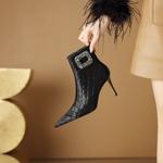 Handcrafted Genuine Leather Women's Shoes: Luxurious Craftsmanship and Elegance(Ediandian86009)