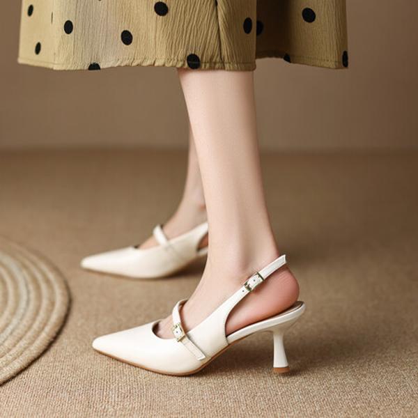 Handcrafted Leather Women's Shoes: Elegant Luxury Quality(EdidoD3142)