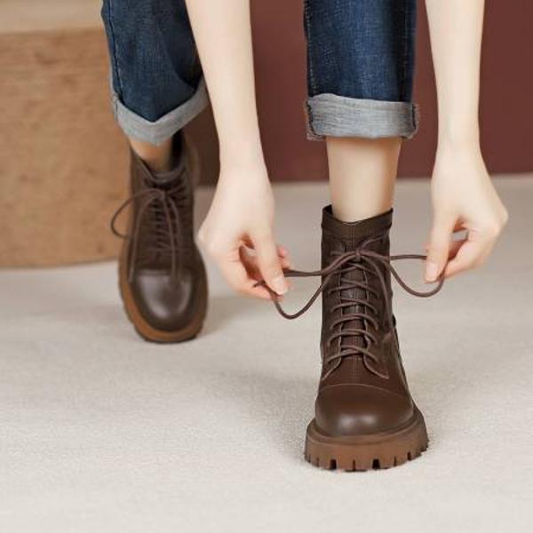 Handcrafted Luxury Genuine Leather Women's Shoes - Elegance in Every Stitch(Edlnx1069)