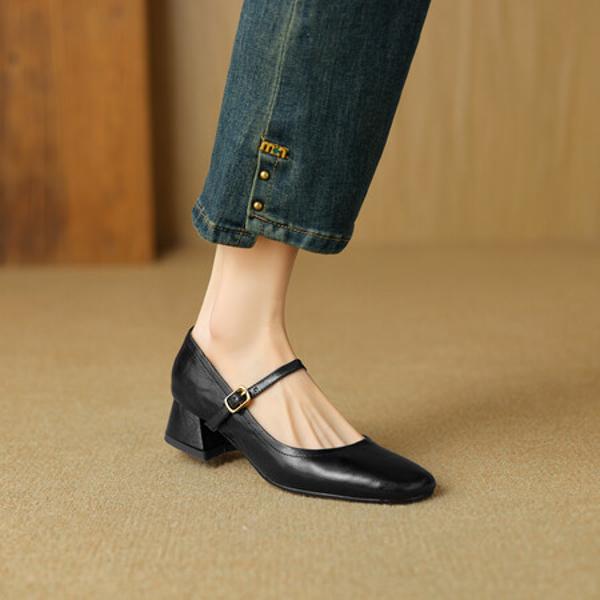 Elegant Handcrafted Genuine Leather Women's Shoes of Luxe Craftsmanship(Edlnx9377)