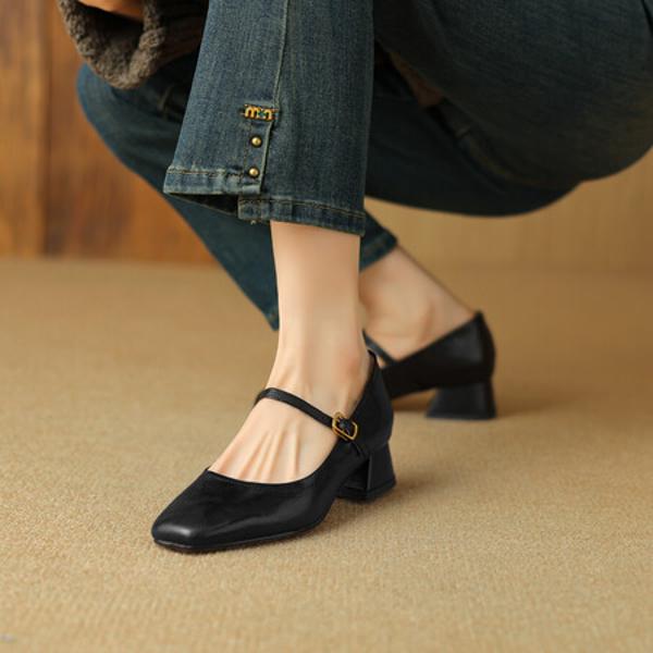 Elegant Handcrafted Genuine Leather Women's Shoes of Luxe Craftsmanship(Edlnx9377)