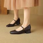 Elegant Handcrafted Genuine Leather Women's Shoes of Luxe Craftsmanship(Edlnx9377)