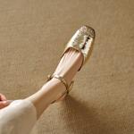 Crafted Luxury: Handcrafted Genuine Leather Women's Shoes(Edlnx9379)