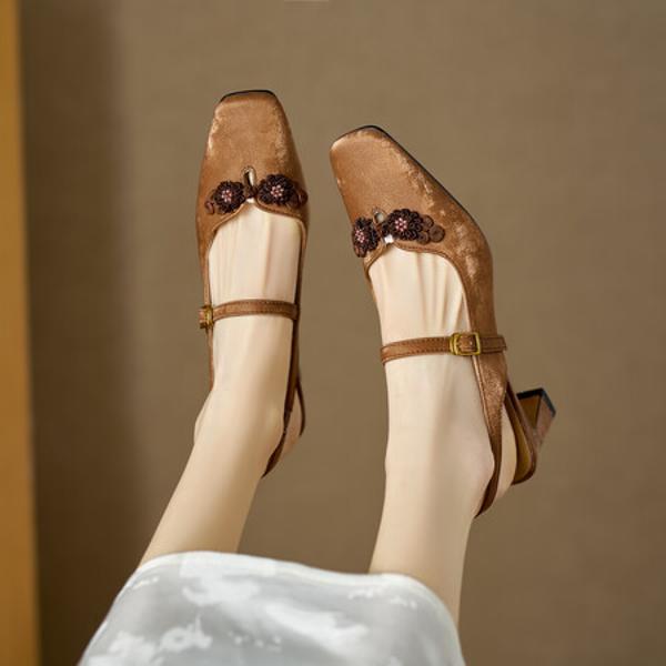 Handcrafted Luxury Leather Women's Shoes: Elegance in Every Detail(Edlnx590)