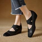 Handcrafted Luxury Leather Women’s Shoes - Timeless Elegance(Edlnx7139)