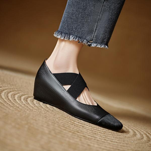 Handcrafted Luxury Leather Women’s Shoes - Timeless Elegance(Edlnx7139)