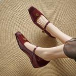 Handcrafted Genuine Leather Women's Shoes: Elegance, Luxury, and Artisan Quality(EdlnxD7138)