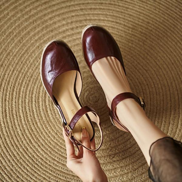 Exquisite Handmade Leather Women's Shoes: Crafted for Elegance and Luxury(EdlnxC-2)