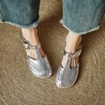 Handcrafted Leather Elegance: Luxury Women's Shoes(Edlnx505)