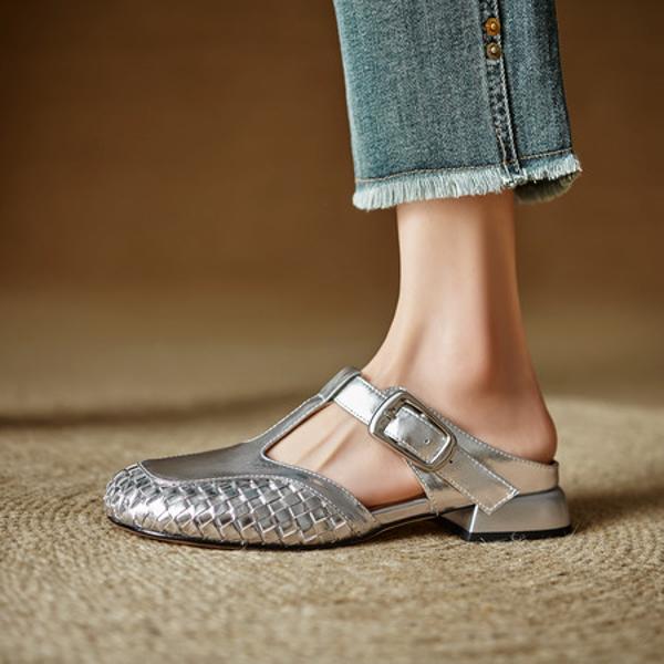 Handcrafted Leather Elegance: Luxury Women's Shoes(Edlnx505)