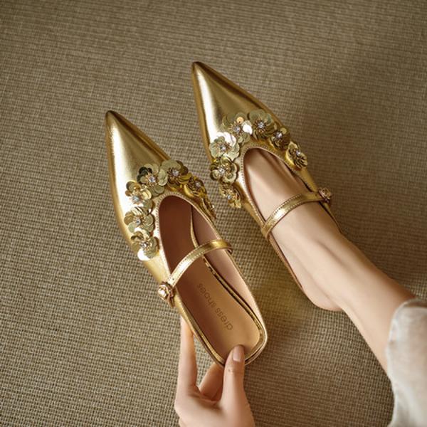 Handcrafted Luxury Leather Women's Shoes, Exquisite Quality(Edlnx209)