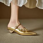 Handcrafted Luxury Leather Women's Shoes, Exquisite Quality(Edlnx209)