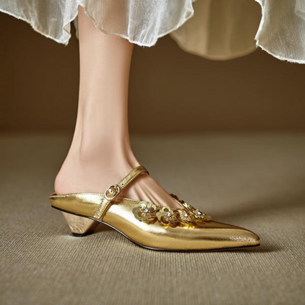 Handcrafted Luxury Leather Women's Shoes, Exquisite Quality(Edlnx209)