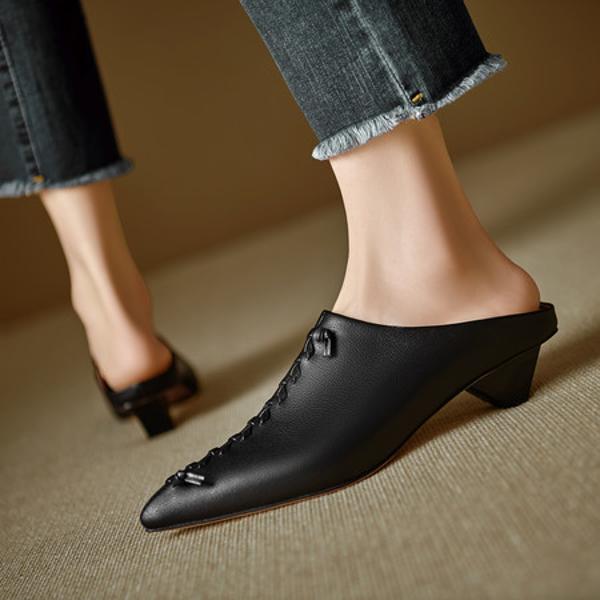 Elegant Handcrafted Genuine Leather Women's Shoes: Luxury Artistry & Timeless Quality(Edlnx207)