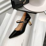 Exquisite Handcrafted Leather Heels for Elegant Women(EdslG300-1)