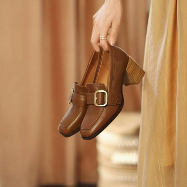 Handcrafted Luxury Leather Women’s Shoes: Elegance Redefined(EdslG902)