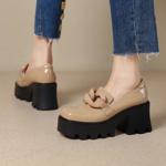 Handcrafted Luxury Leather Women's Shoes with Elegant Craftsmanship(EdslG37)