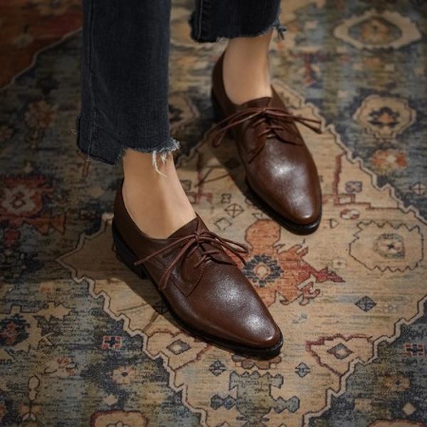 Handcrafted Luxury Leather Women's Shoes - Timeless Elegance(EdslG145)