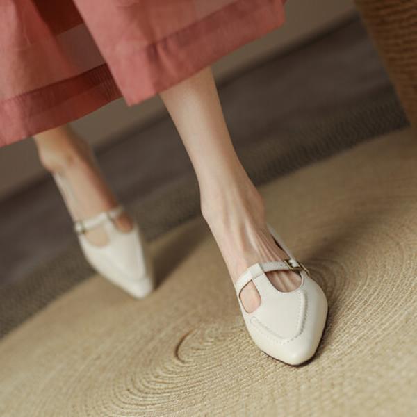 Handcrafted Genuine Leather Women's Shoes - Elegant Luxury(EdslG162-1)