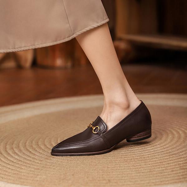 Handcrafted Genuine Leather Women's Shoes - Elegant Luxury Quality(EdslG177)