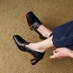 Handcrafted Luxury Leather Women's Shoes: Elegance Defined(Edsl379)