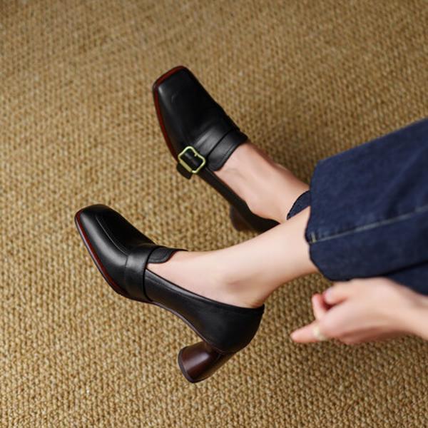 Handcrafted Luxury Leather Women's Shoes: Elegance Defined(Edsl379)