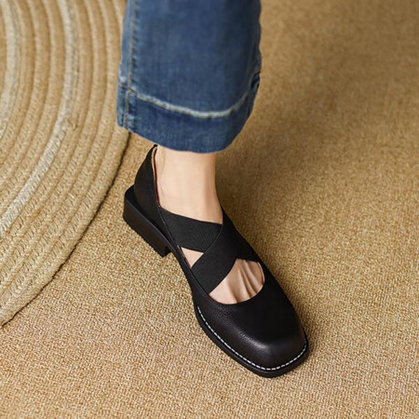 Handcrafted Genuine Leather Luxury Women's Shoes with Elegance(EdslG347)