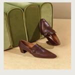 Handcrafted Leather Women's Shoes - Luxurious Elegance Redefined(EdslG348)