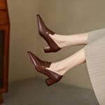 Handcrafted Leather Women's Shoes - Luxurious Elegance Redefined(EdslG348)