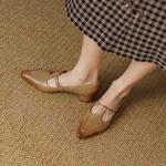 Exquisite Handcrafted Genuine Leather Women's Shoes for Elegant Luxury(EdslG301)