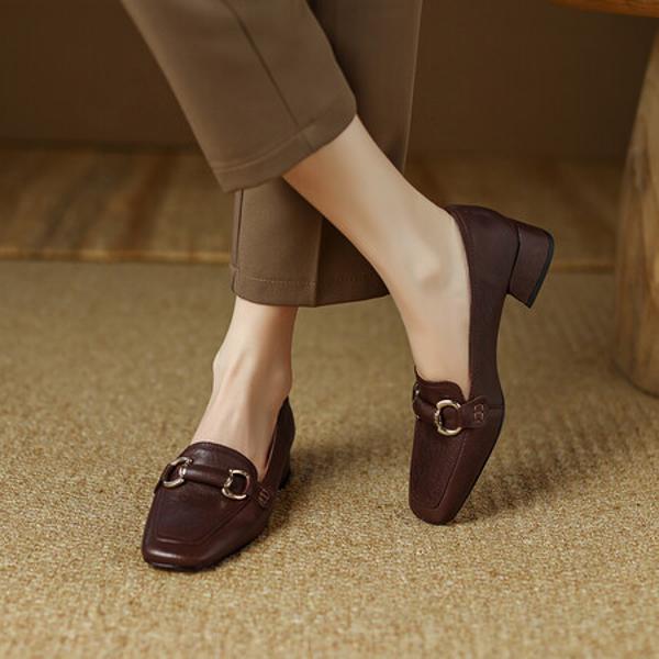 Exquisite Handcrafted Leather Women's Shoes: Elegance Meets Luxury Quality(EdslG388)