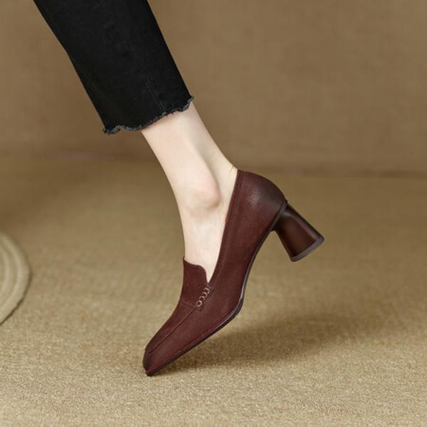 Handcrafted Luxury Leather Women's Shoes - Elegant Artistry & Quality(EdslG426)