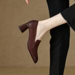 Handcrafted Luxury Leather Women's Shoes - Elegant Artistry & Quality(EdslG426)