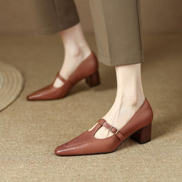 Handcrafted Luxury Leather Women's Shoes(EdslG400)