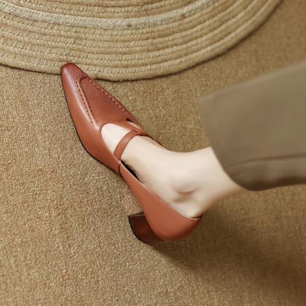 Handcrafted Luxury Leather Women's Shoes(EdslG400)