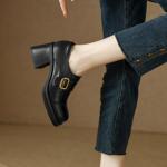 Handcrafted Leather Women's Shoes: Luxury & Elegance(EdslG432)