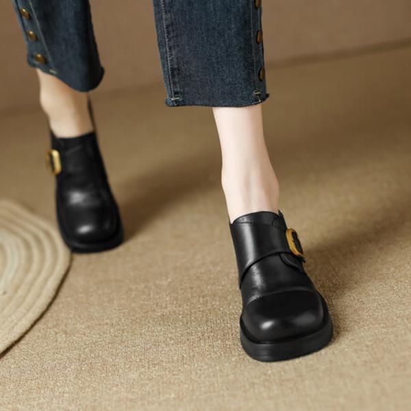 Handcrafted Genuine Leather Women's Shoes: Luxury & Elegance(EdslG432-1)